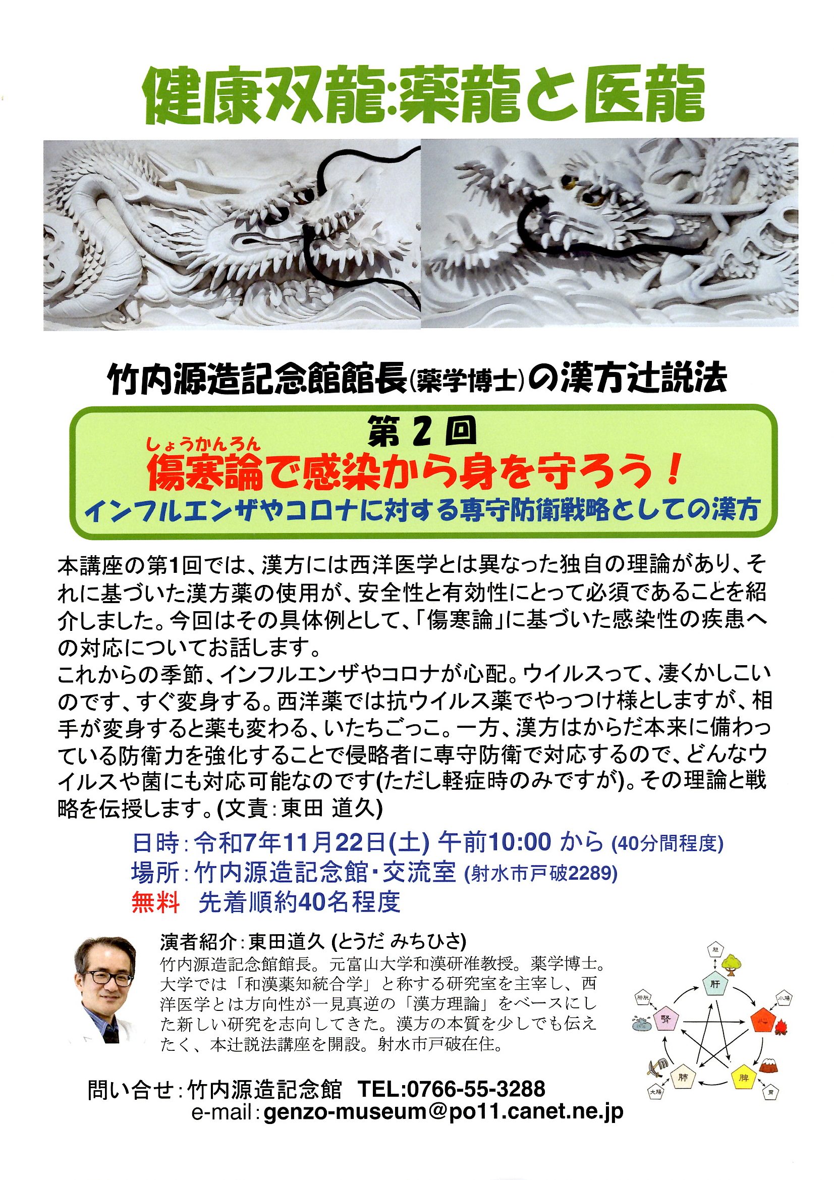 館長の漢方辻説法 第2回「傷寒論(しょうかんろん)で感染から身を守ろう